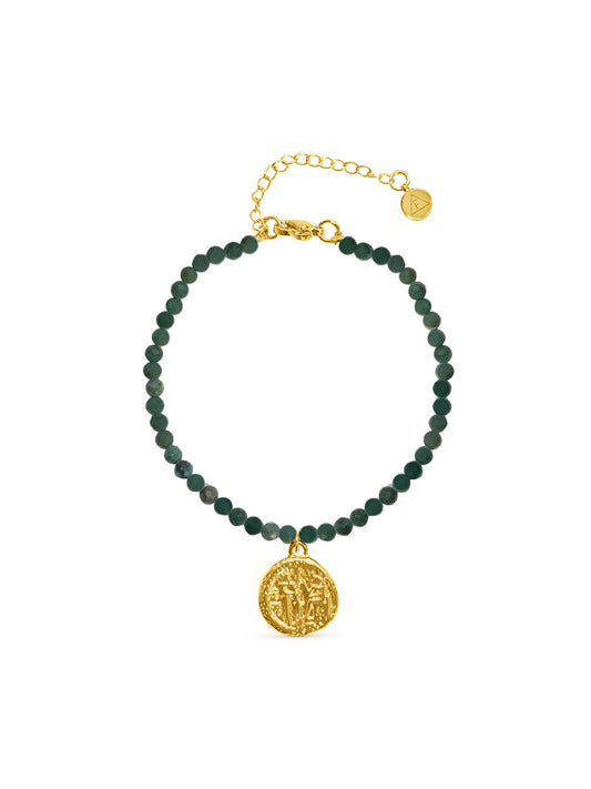 talisman greek bracelet azurite beads