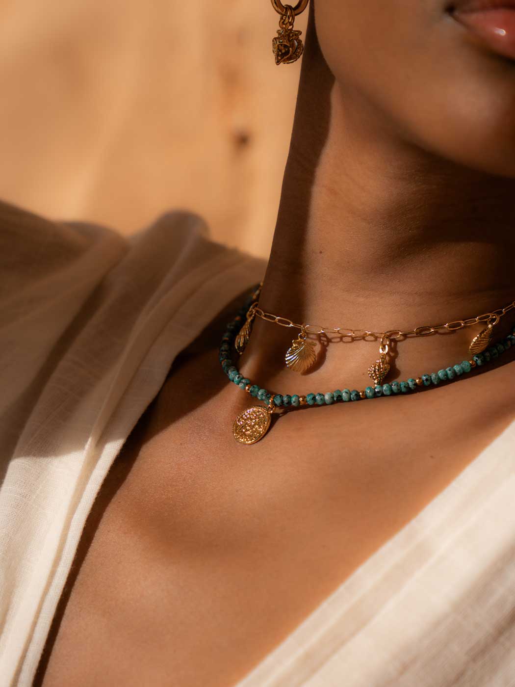 azurite gemstone necklace greek