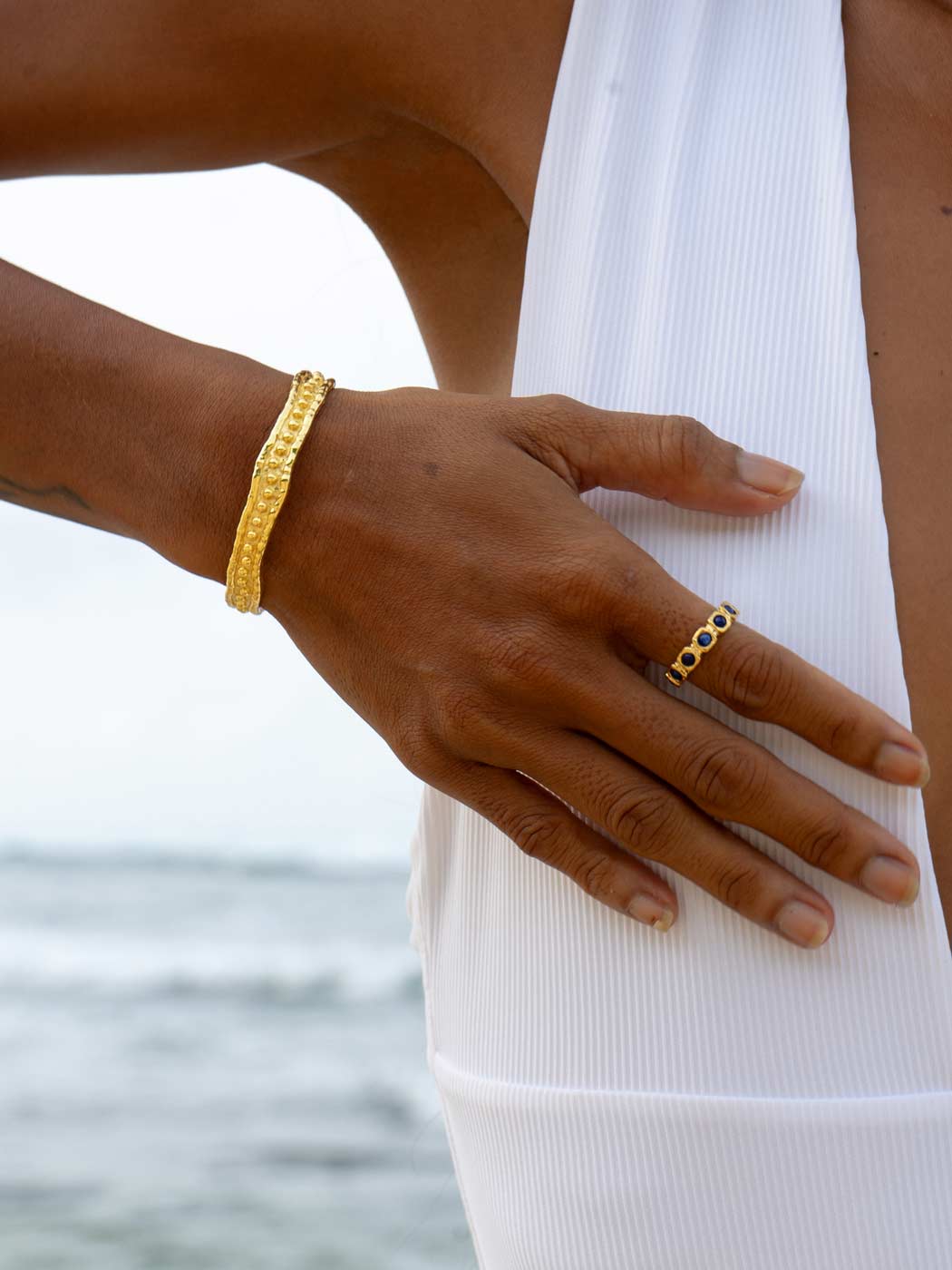 gold textured cuff 