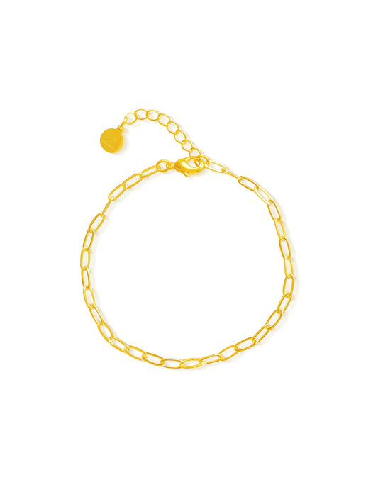 delicate oval link gold bracelet