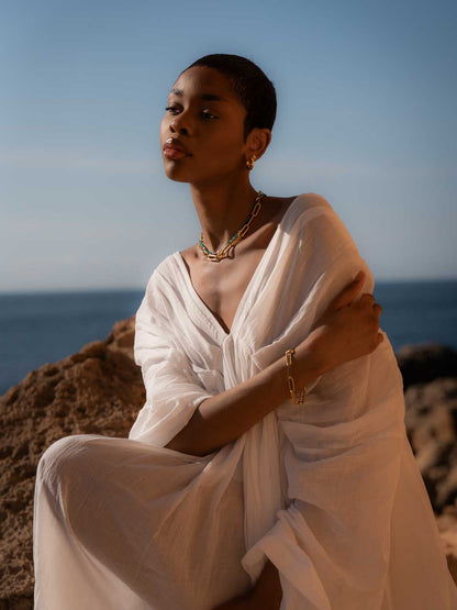 gold paperclip chain necklace