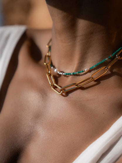 LUCY LARGE OVAL LINK NECKLACE