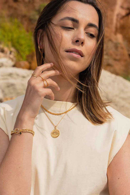 gold talisman necklace