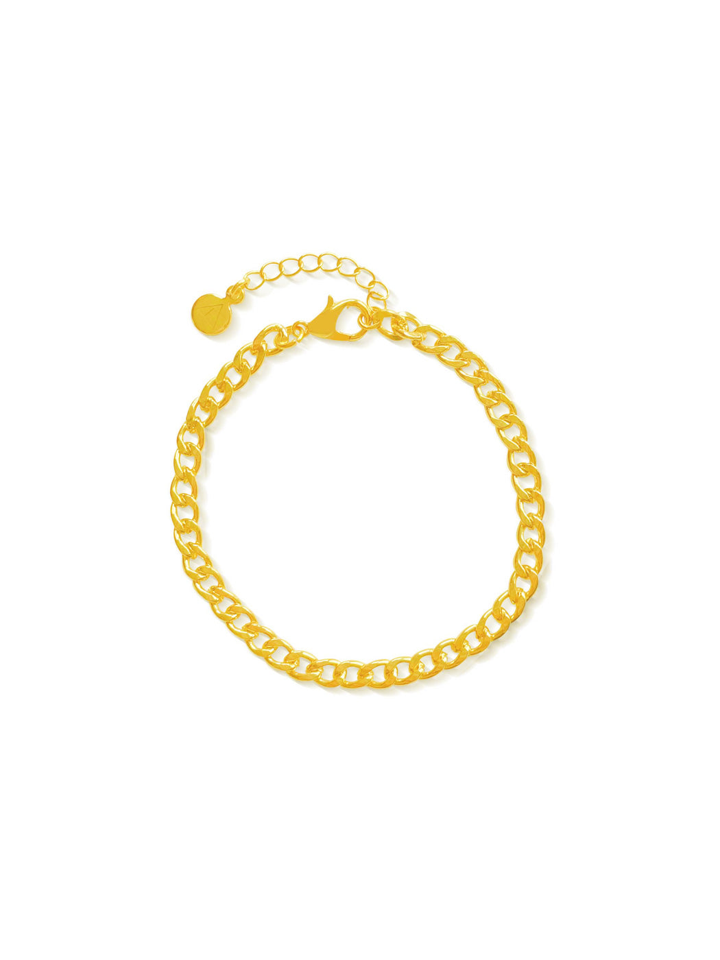 delicate gold minimalist curb bracelet