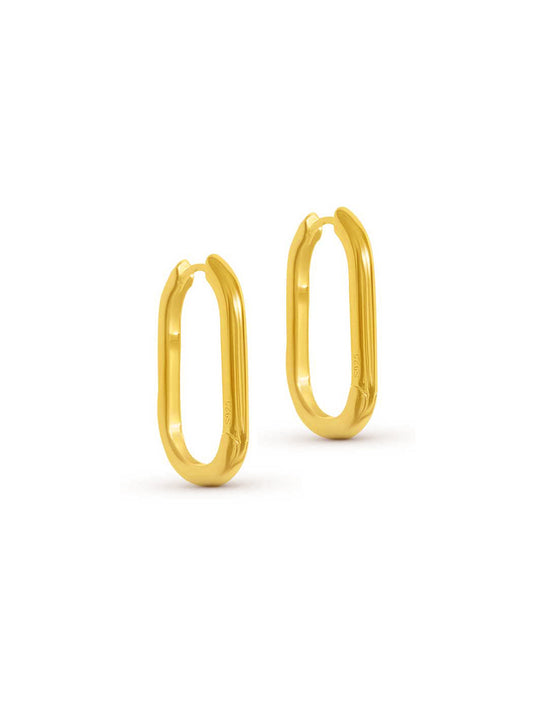 oval unique every day gold hoops