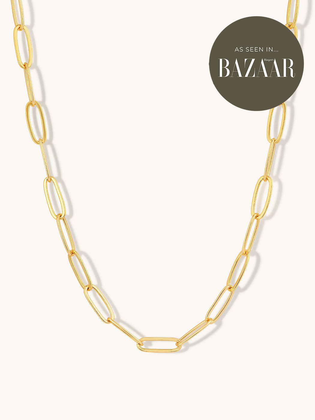 gold paperclip necklace