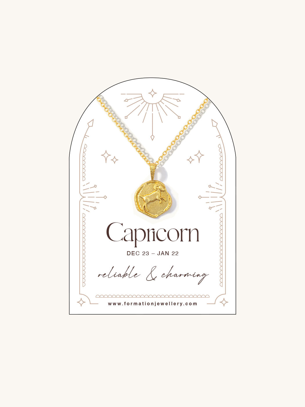 capricorn zodiac necklace