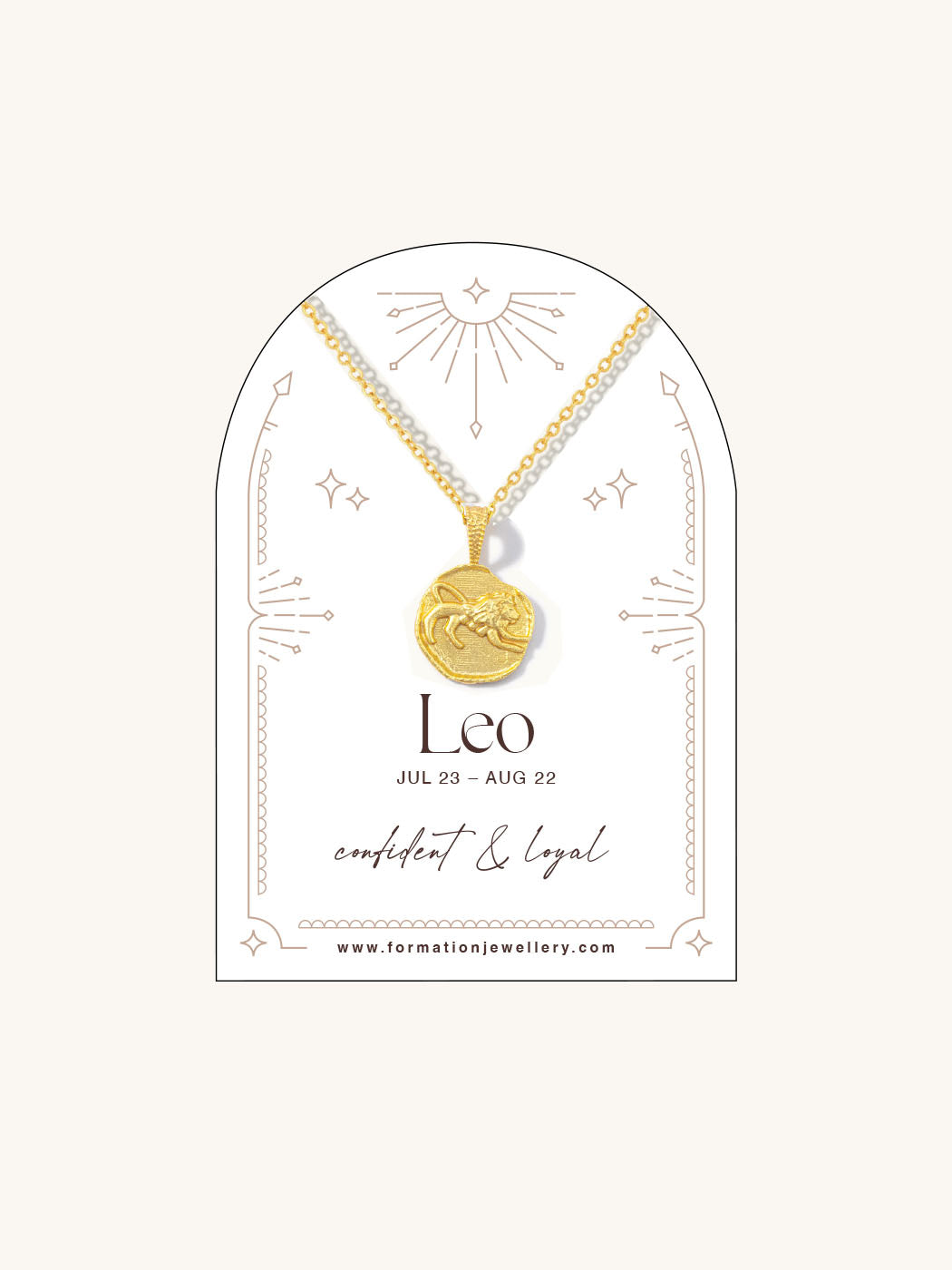 leo necklace star sign