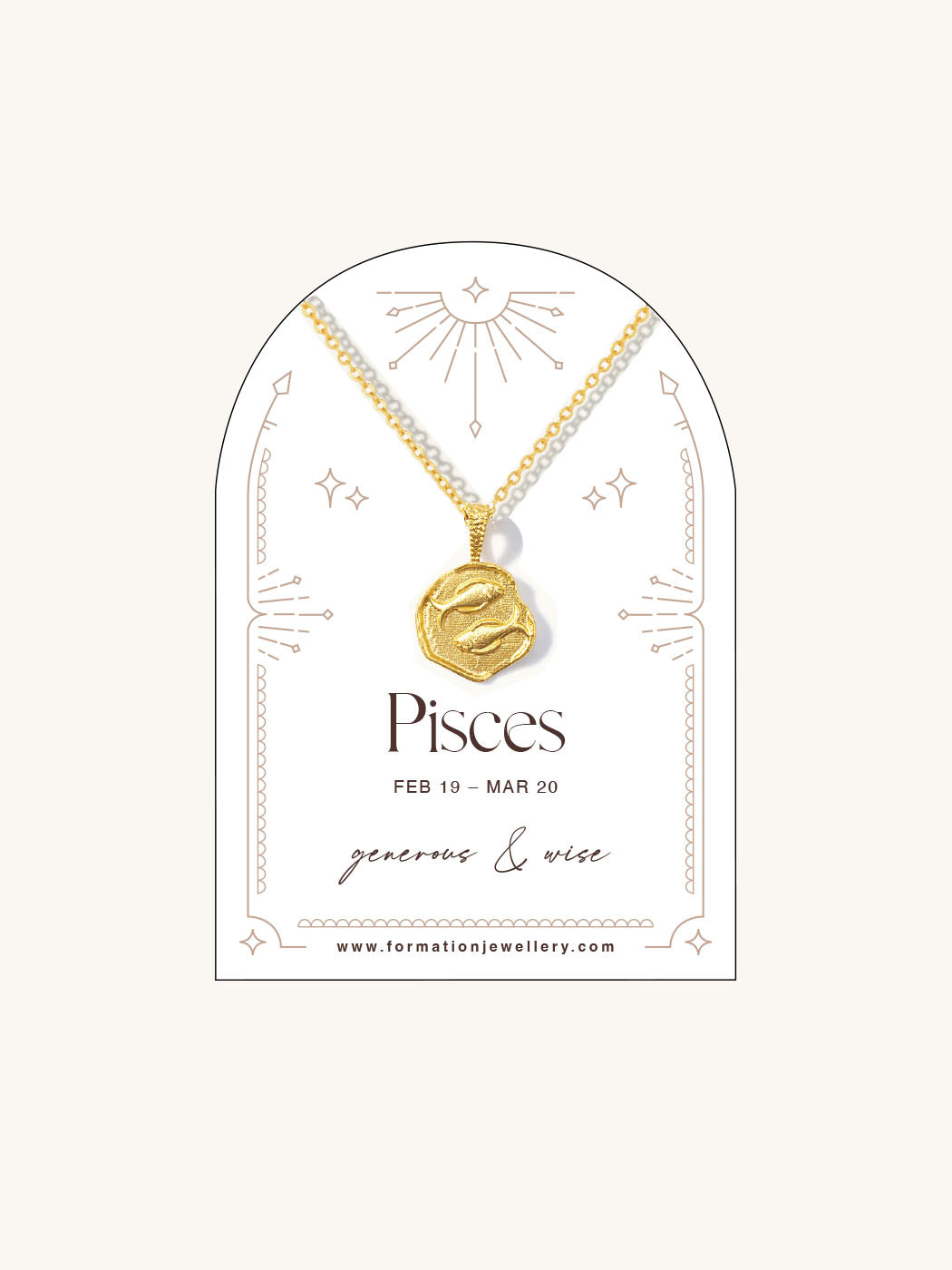 zodiac necklace pisces