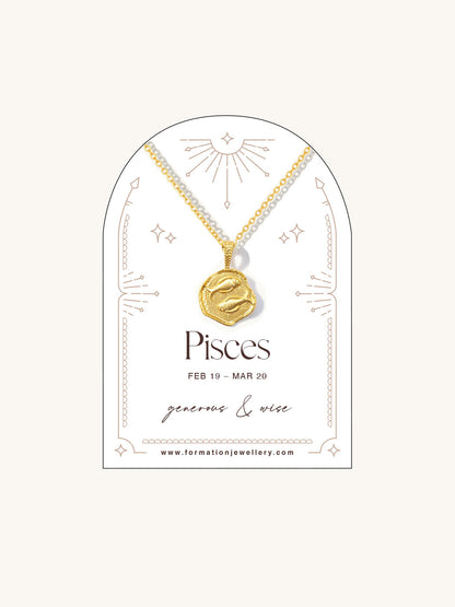 zodiac necklace pisces
