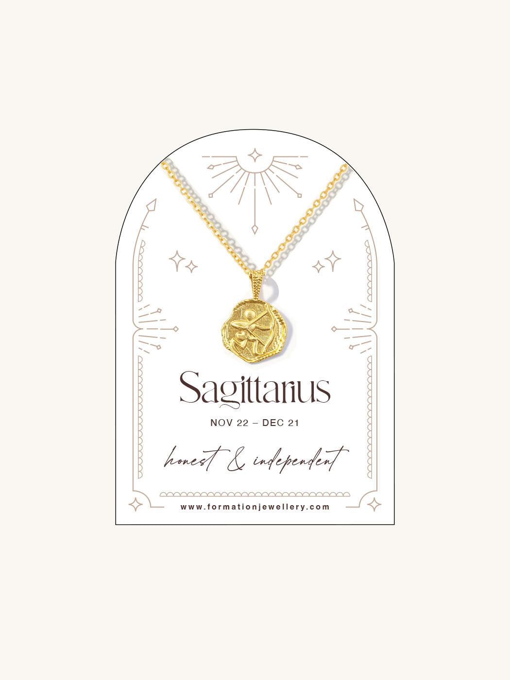 sagittarius zodiac necklace