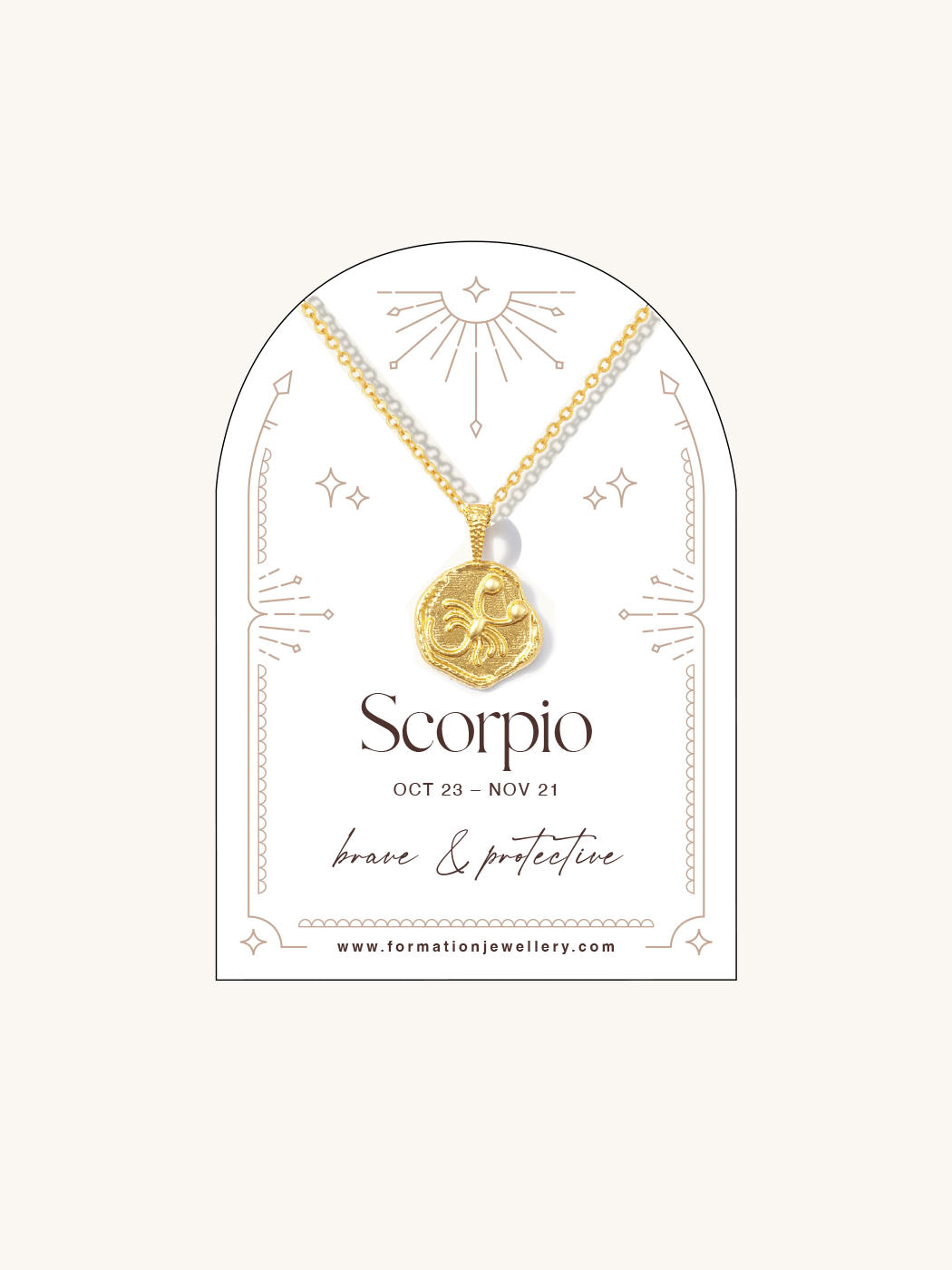 scorpio zodiac necklace