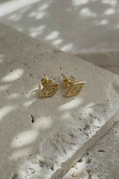 GOLD-DELICATE-EVIL-EYE-HAND-CARVED-STUDS